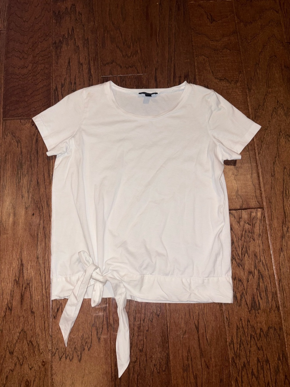 J. Crew White Side-Tie T-Shirt Size XS